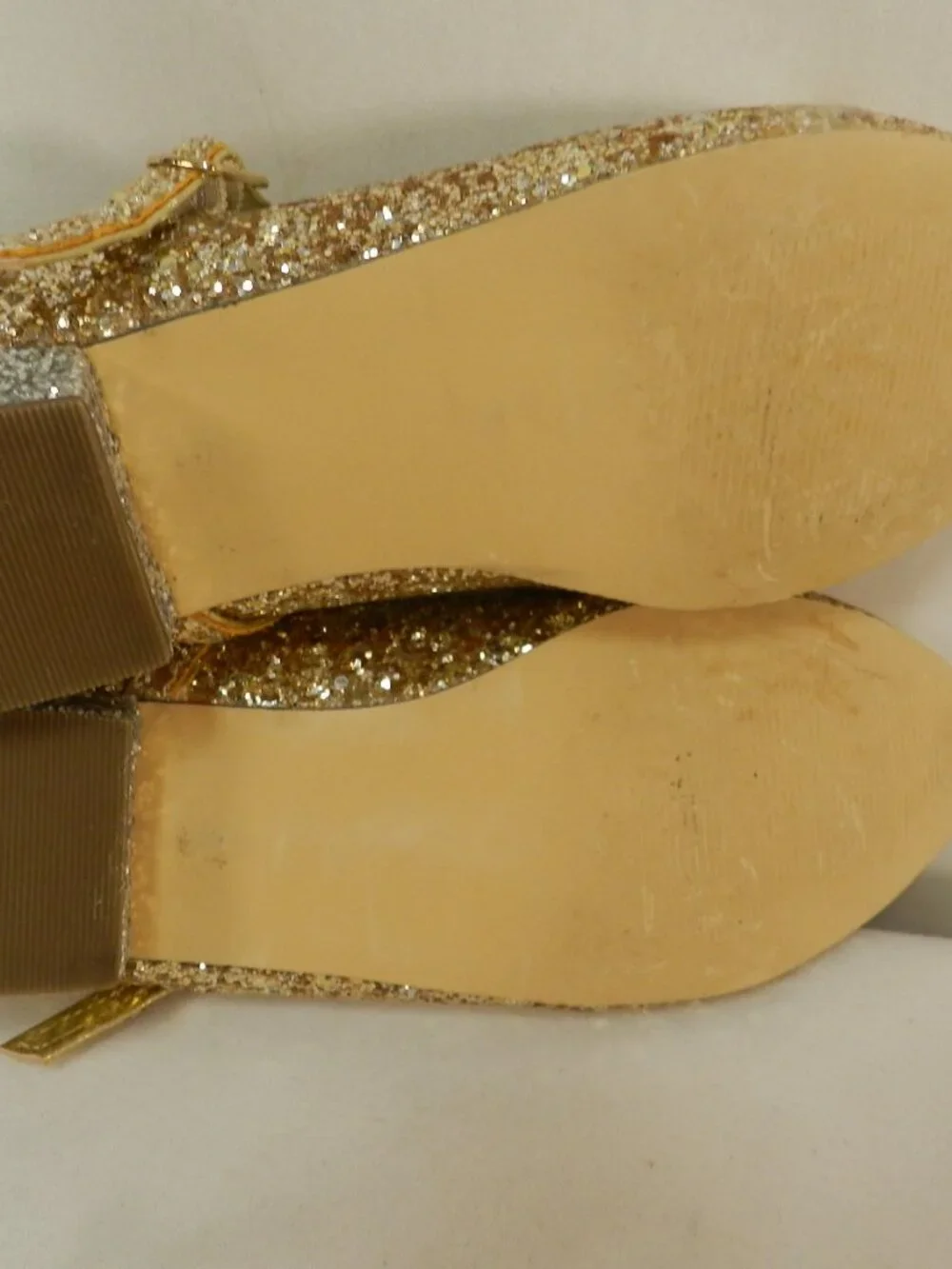 Crewcuts Glitter Gold & Silver Mary Jane shoes J. Crew Girls Occasion Size Sz 5
